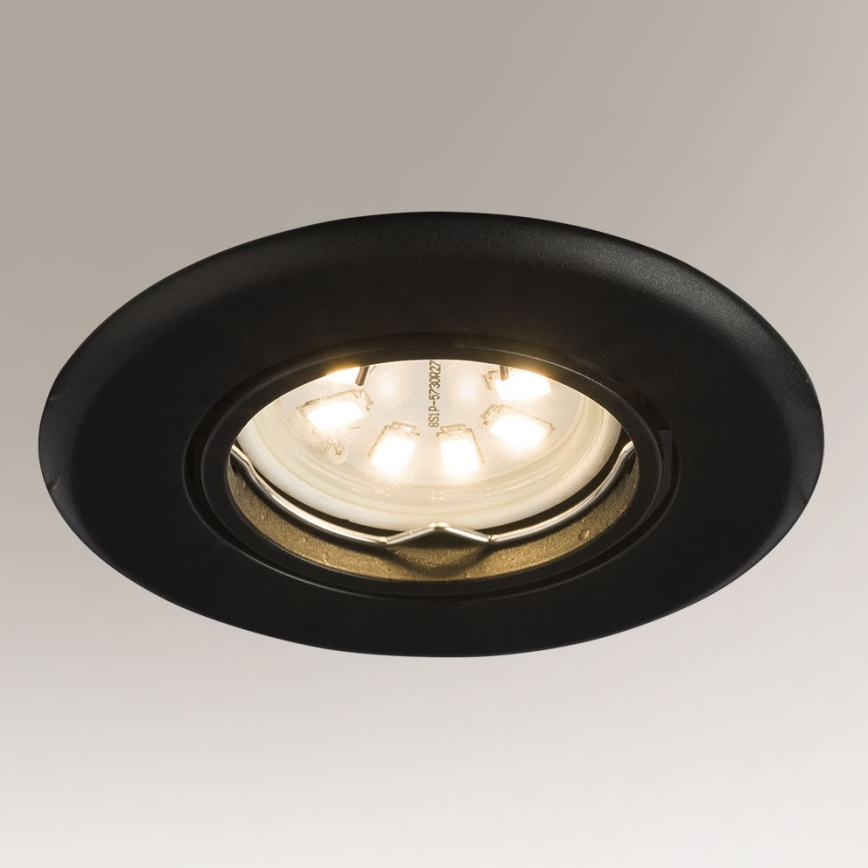Shilo - Infälld belysning  1xGU10/15W/230V svart