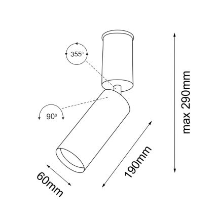 Shilo 7206 - Spotlight  SHIMA 1xGU10/15W/230V vit