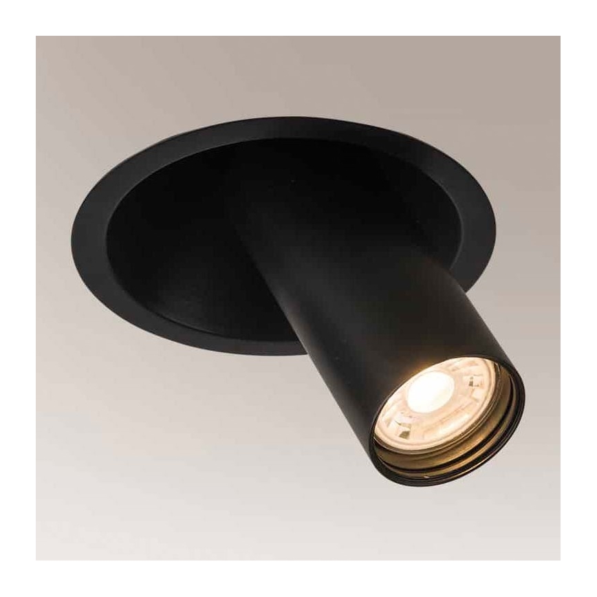 Shilo - Infälld spotlight 1xGU10/MR11/15W/230V diameter 11 cm svart