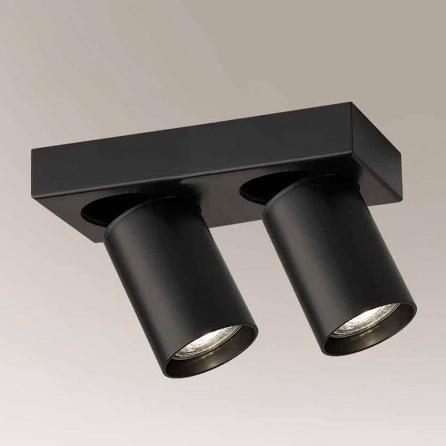 Shilo - Spotlight  2xGU10/15W/230V svart