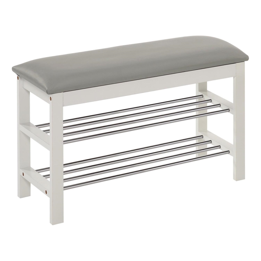 Shoe rack 48x81 cm vit/grå