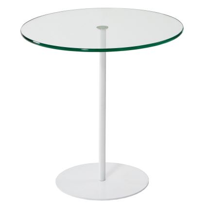 Sidobord CHILL 50x50 cm vit/genomskinlig