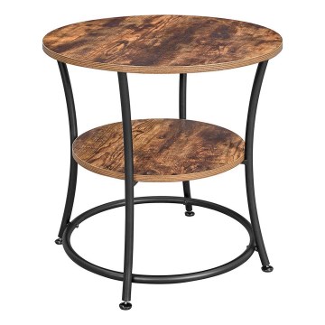 Sidobord ELDUR brun/svart