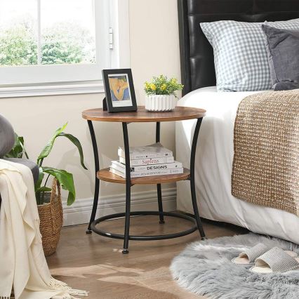 Sidobord ELDUR brun/svart