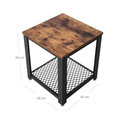 Sidobord ELDUR brun/svart