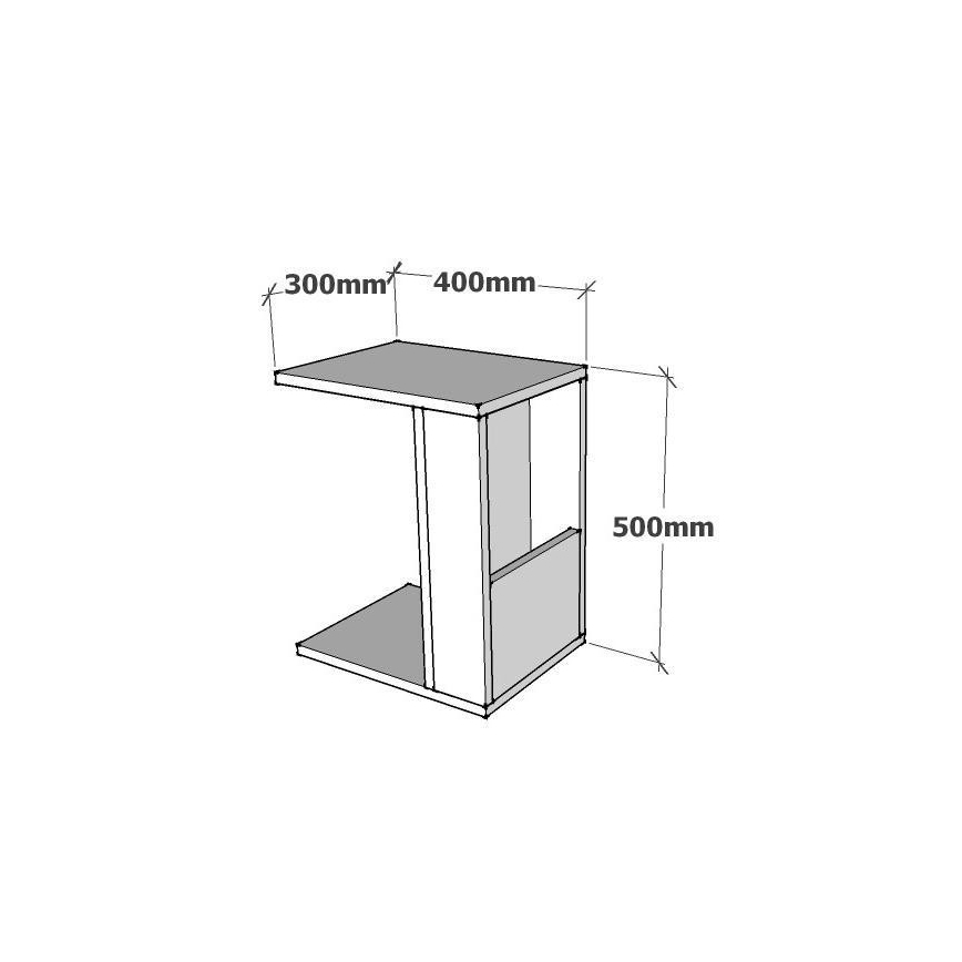 Sidobord KAREN 50x40 cm antracit