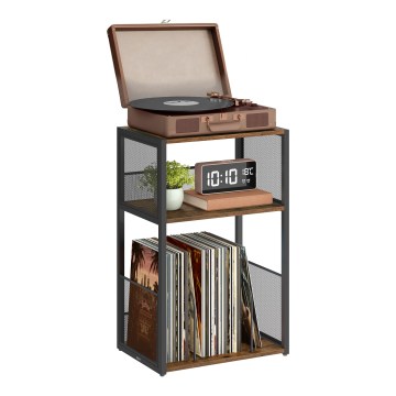 Sidobord LUVOR 43x30 cm brun/svart
