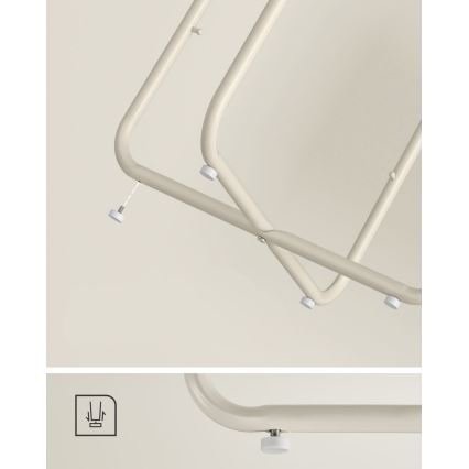 Sidobord NOIRA, krämvit/vit