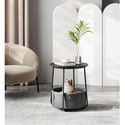 Sidobord NOIRA svart/grå