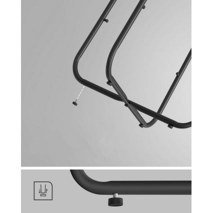 Sidobord NOIRA svart/grå