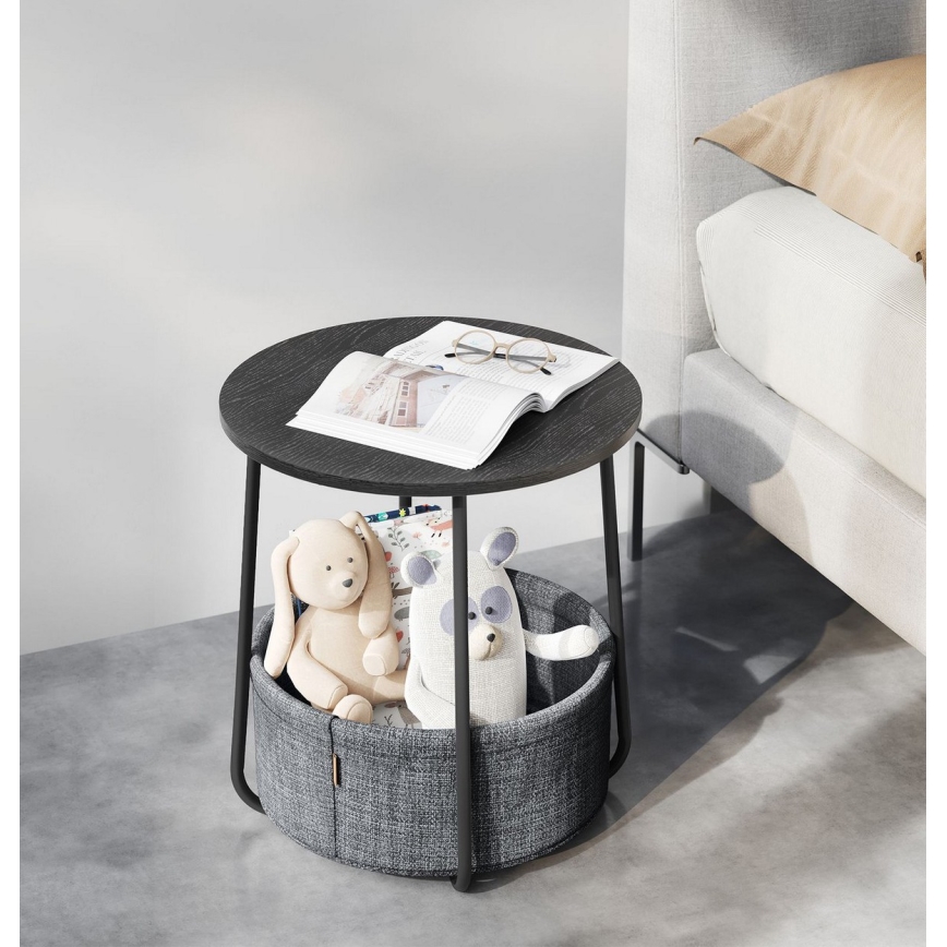 Sidobord NOIRA svart/grå