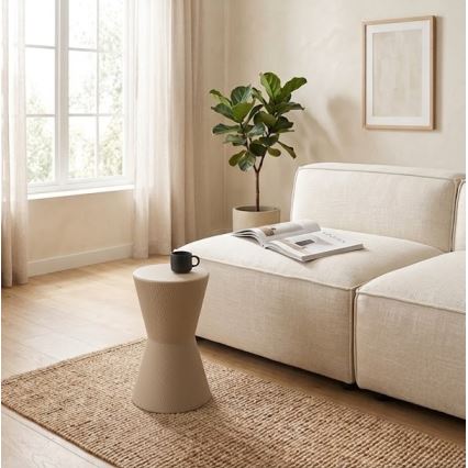 Sidobord PETIT Ø 29 cm beige