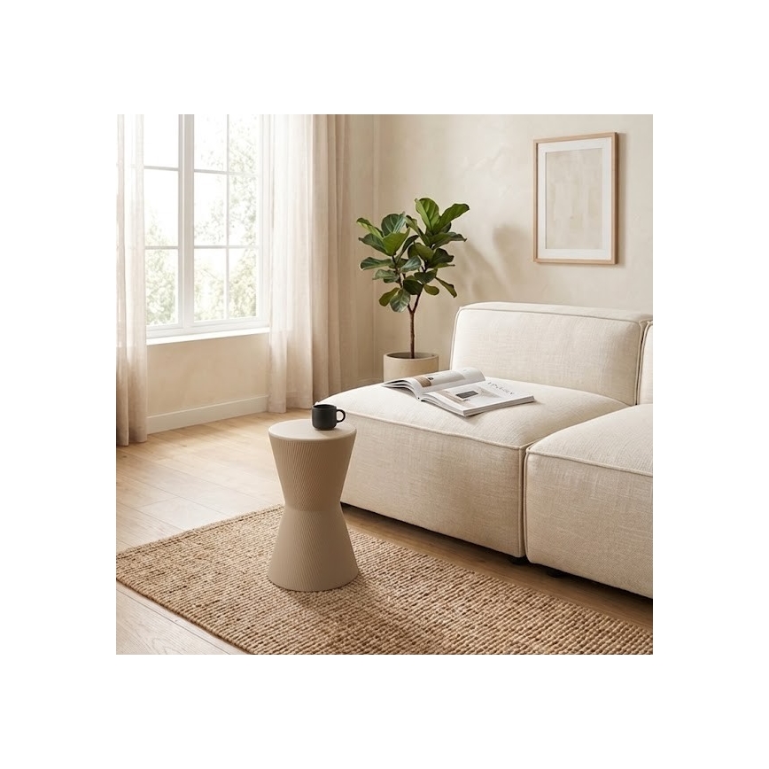 Sidobord PETIT Ø 29 cm beige