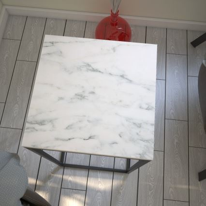 Sidobord PURE 62x35 cm vit/svart