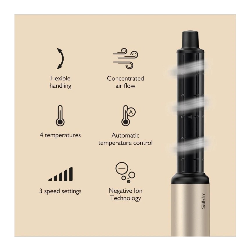 Silk’n - Hårtork SILKYAIR FLEX 230V svart/guld