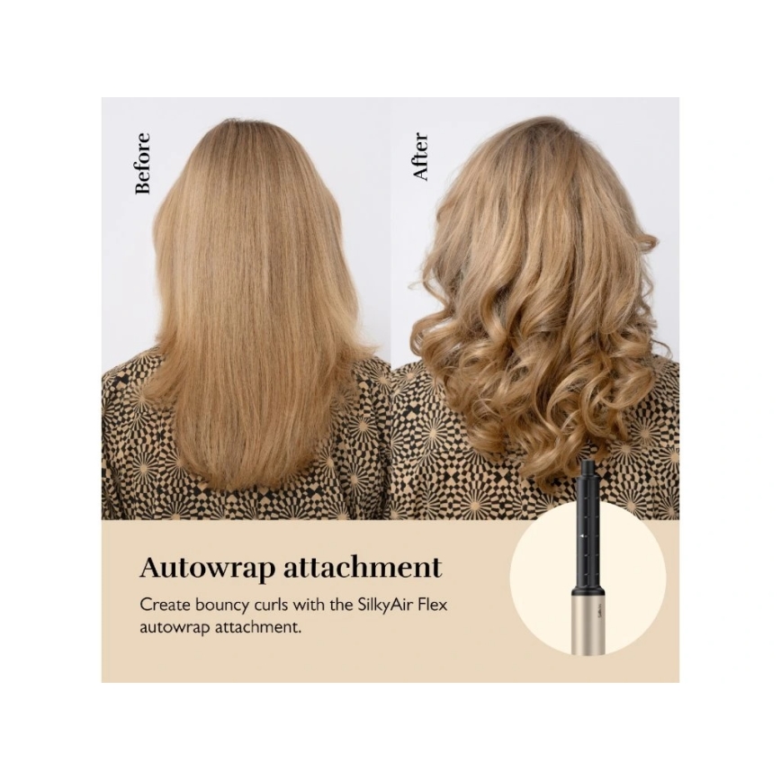 Silk’n - Hårtork SILKYAIR FLEX 230V svart/guld