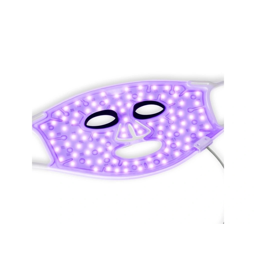 Silk’n - LED RGB terapeutisk ansiktsmask LED/5V 2000 mAh vit + fjärrkontroll