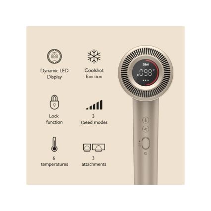 Silk’n - Professionell hårtork SILKYAIR PRO 1600W/230V, guld