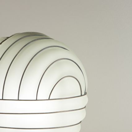 SIRU - Bordslampa CARTESIO 1xE27/60W/230V brun/vit Venetiansk glas