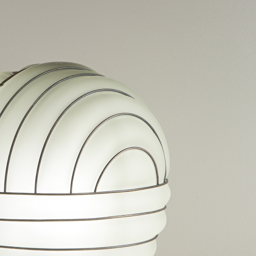 SIRU - Bordslampa CARTESIO 1xE27/60W/230V brun/vit Venetiansk glas