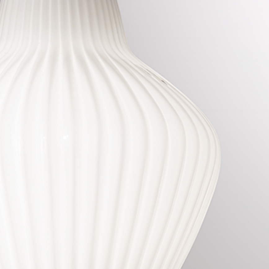 SIRU - Ljuskrona med textilsladd LONDON 1xE27/60W/230V vit/skinande krom Venetiansk glas