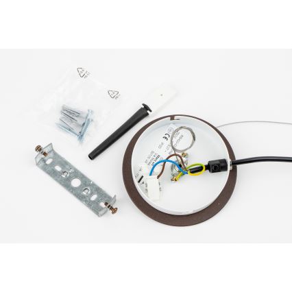 SIRU - Ljuskrona med textilsladd TERRA 1xE27/60W/230V svart/genomskinlig Venetiansk glas