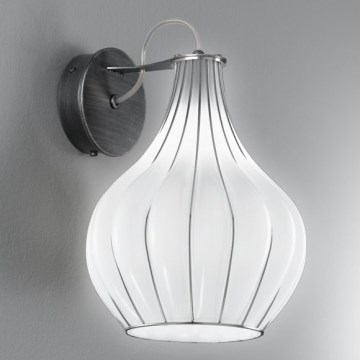 SIRU - Vägglampa AURIGA 1xG9/30W/230V matt krom/vit Venetiansk glas