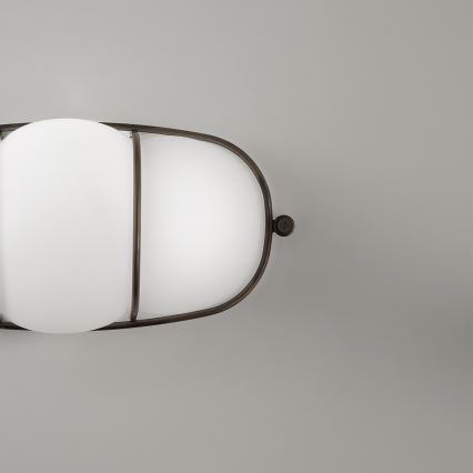 SIRU - Vägglampa CAGE 1xGX53/10W/230V 22 cm svart/vit Venetiansk glas