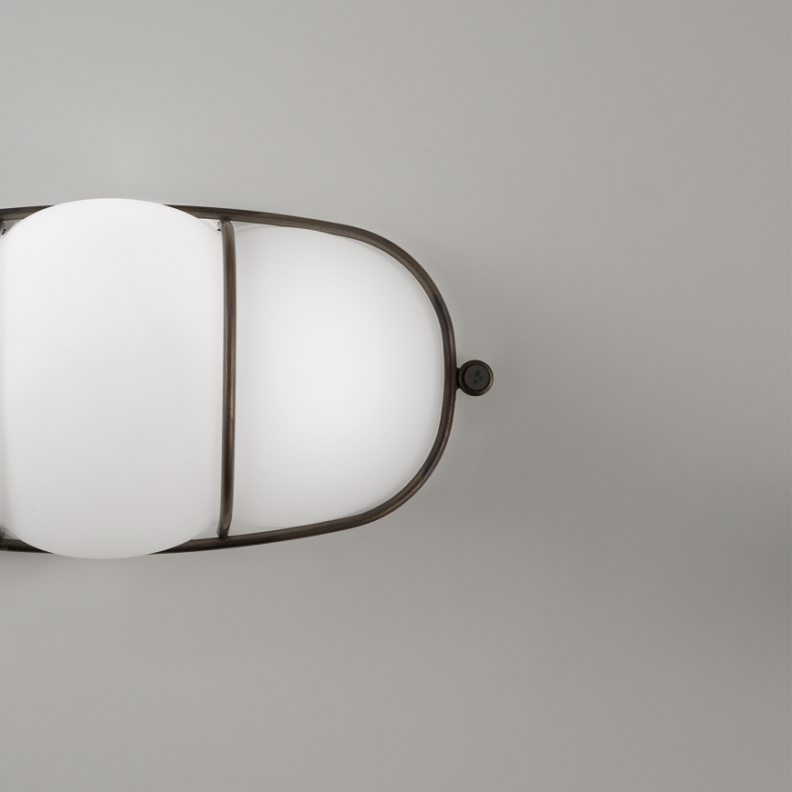 SIRU - Vägglampa CAGE 1xGX53/10W/230V 22 cm svart/vit Venetiansk glas