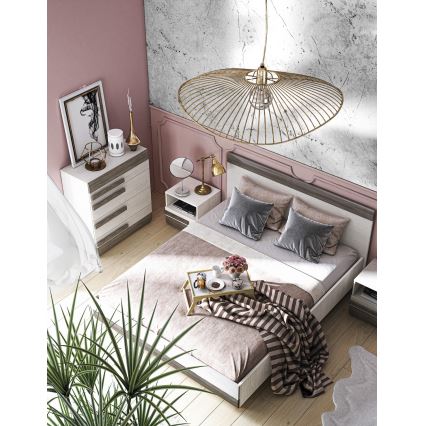 Skåp SARPA 96x86 cm vit/brun