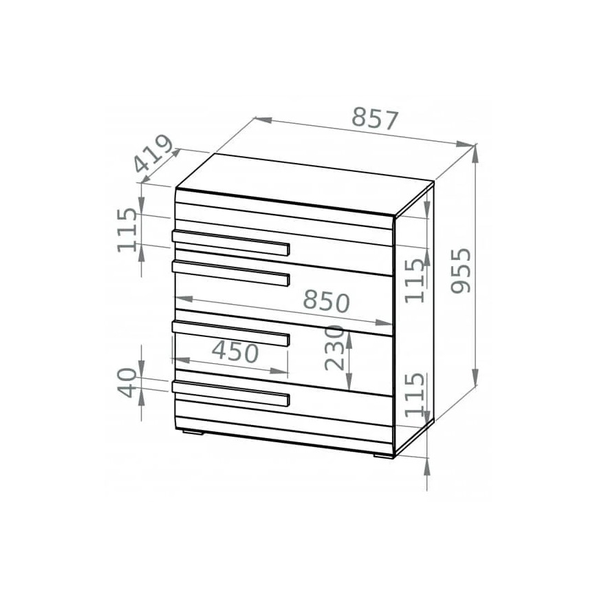 Skåp SARPA 96x86 cm vit/brun