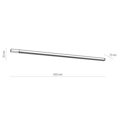 Skensystem 1-fas TRACER 1 m vit