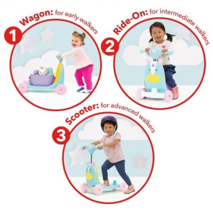 Skip Hop - Balanscykel 3i1 ZOO enhörning 3xAAA