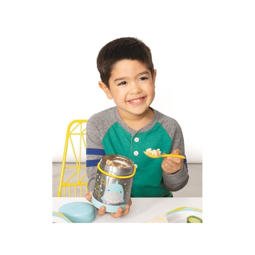 Skip Hop - Mattermos med sked/gaffel ZOO 325 ml haj