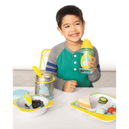 Skip Hop - Mattermos med sked/gaffel ZOO 325 ml haj