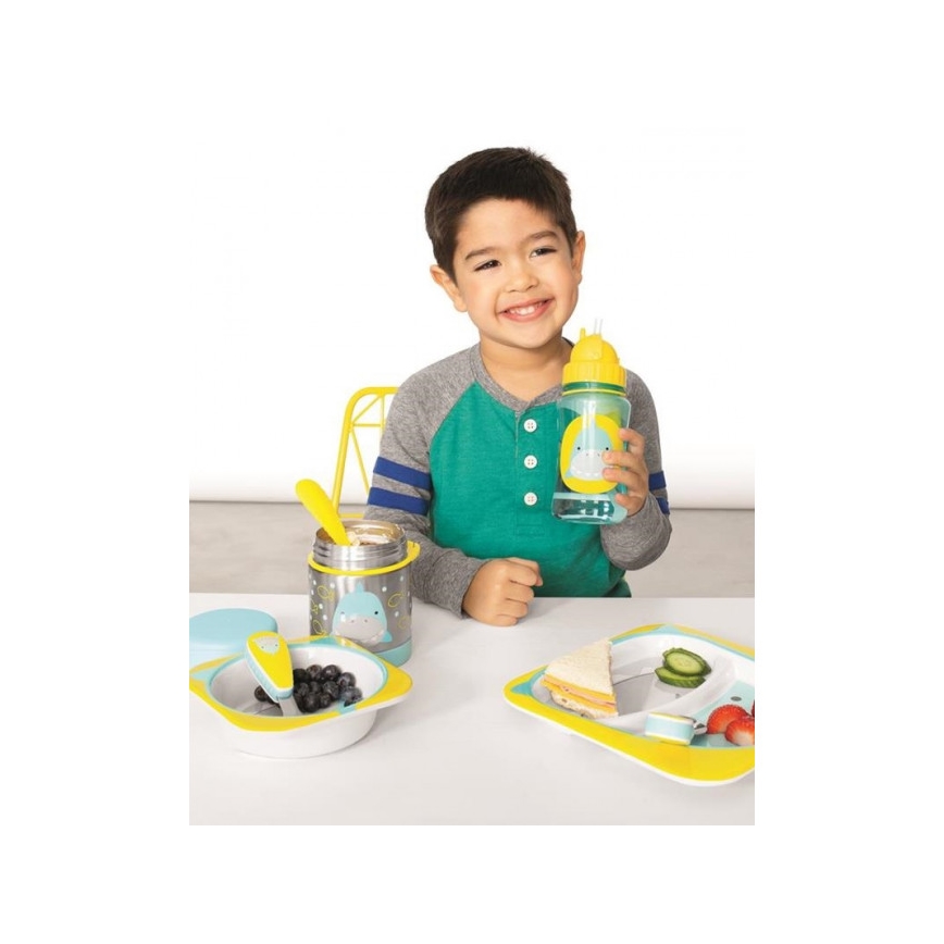 Skip Hop - Mattermos med sked/gaffel ZOO 325 ml haj