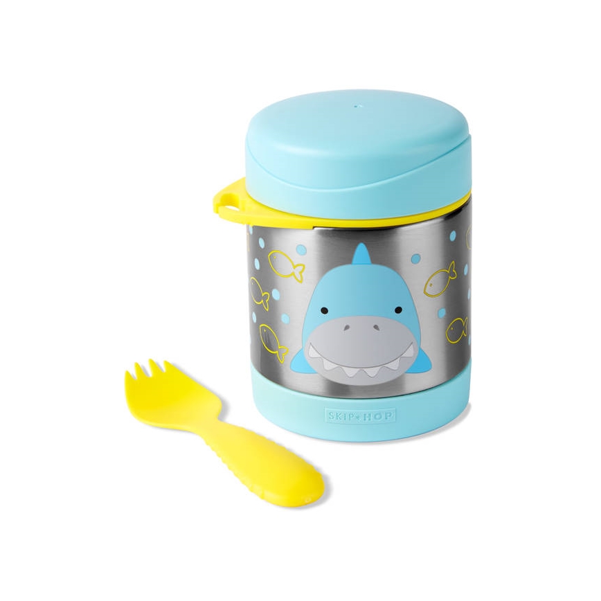 Skip Hop - Mattermos med sked/gaffel ZOO 325 ml haj