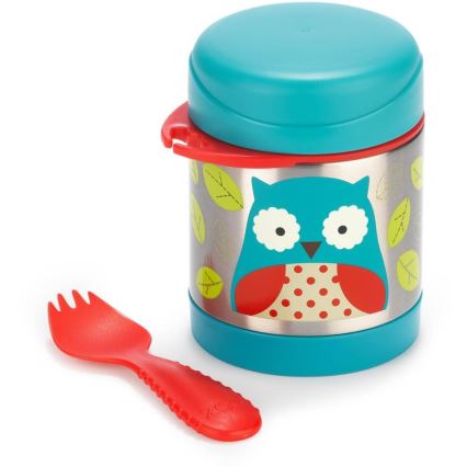 Skip Hop - Termos för mat med sked/gaffel ZOO 325 ml uggla