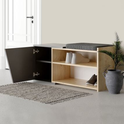 Skohylla FIONA 37x104 cm brun/antracit