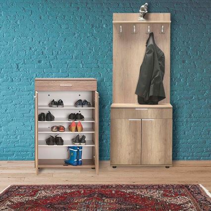 Skoskåp 108x73 cm brun