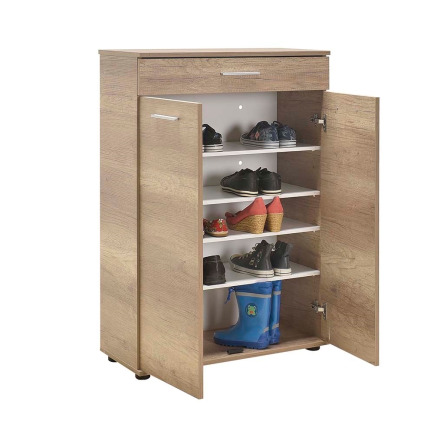 Skoskåp 108x73 cm brun