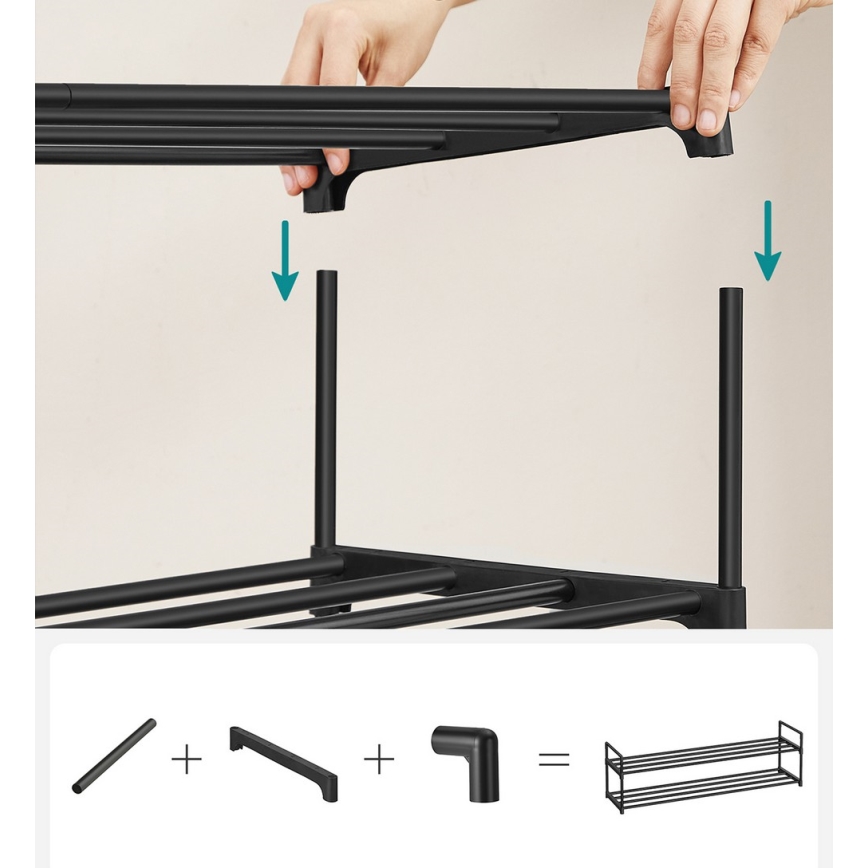 Skoskåp ALVORO svart