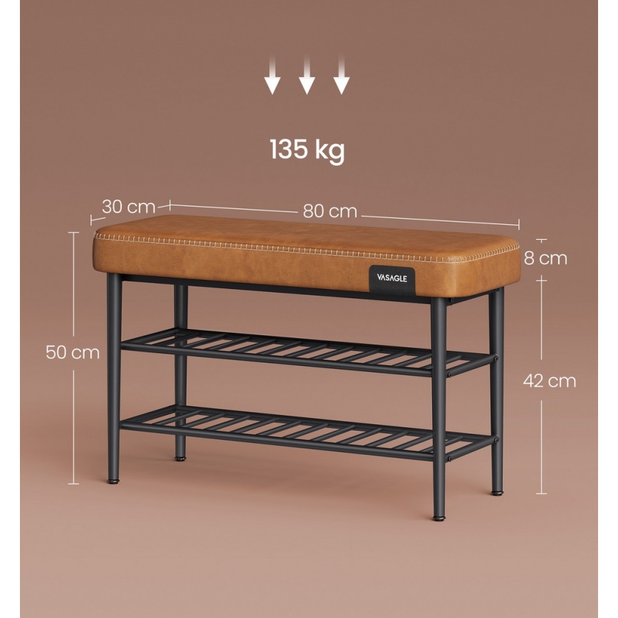 Skoskåp ANDOR brun/svart