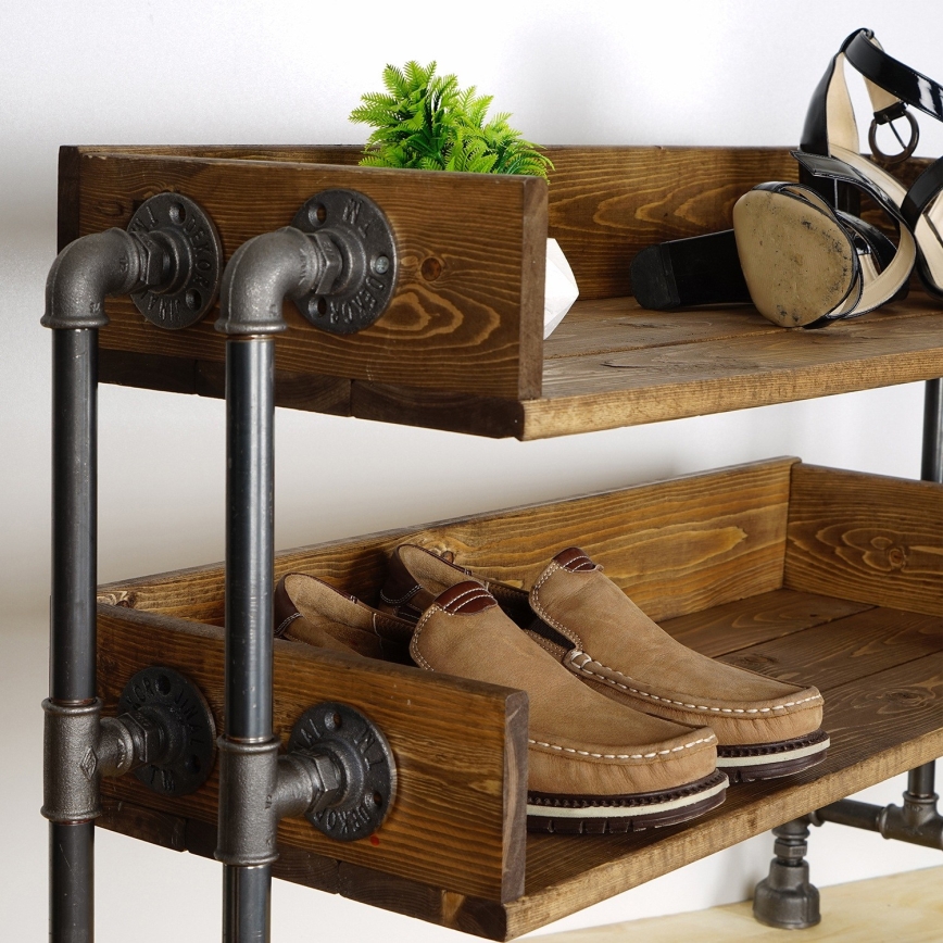 Skoskåp BORU 50x90 cm svart/tall