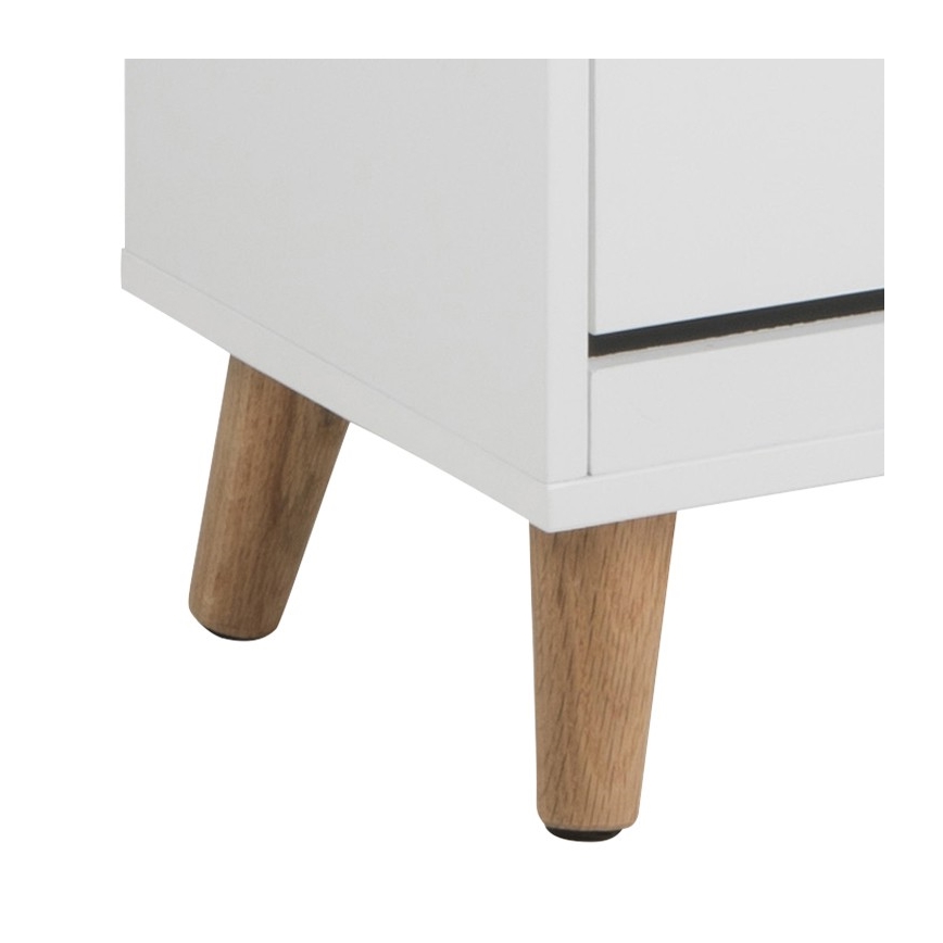 Skohylla med 3 lådor CARLY vit