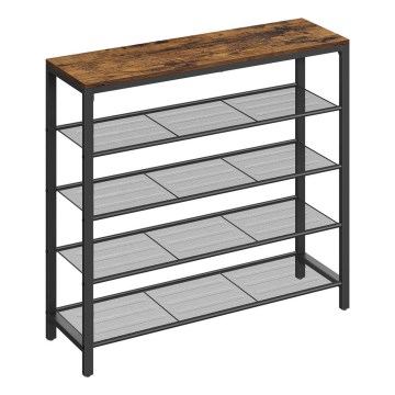 Skoskåp DAVOR brun/svart