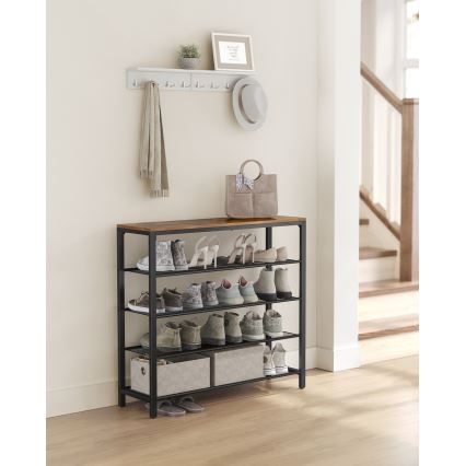 Skoskåp DAVOR brun/svart