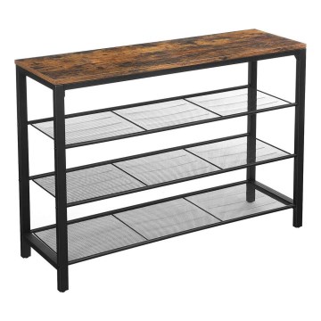 Skoskåp DAVOR brun/svart