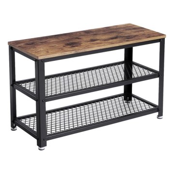 Skoskåp DAVOR brun/svart