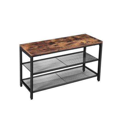 Skoskåp DAVOR brun/svart